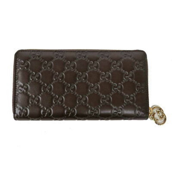 GUCCI Zip Wallet Guccissima Black GG Leather - Picture 1 of 6